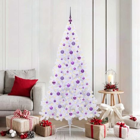 Artificial Christmas Tree with Stand White 180 cm PVC and Steel vidaXL (1/5)
