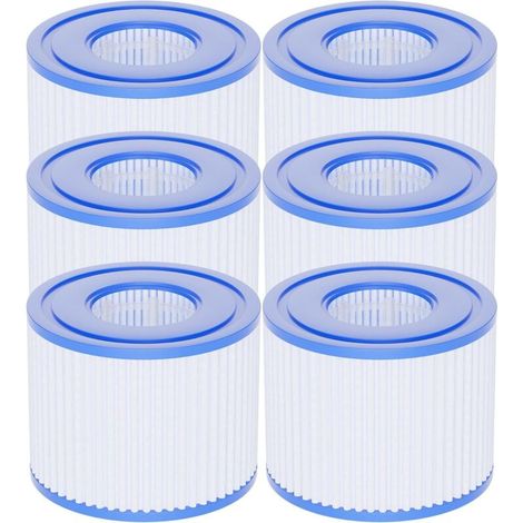 Filtres VI, compatibles avec les modèles de filtres de spa Lay-Z Spa, 90352E, 58323E, 58323 et 90427E, paquet de 6. (1/5)