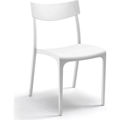 Sedia impilabile da esterno interno provence bianca bica