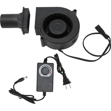 Ventilateur soufflant sans balais DC 12V 2.7A 97x97x33mm, 4500RPM vitesse variable, double roulement à billes, refroidissement avec prise US pour bricolage (1/5)