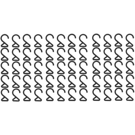 60 crochets de suspension B07 en forme de 2, crochets pivotants pour bandoulière et ceinture pour animaux de compagnie, diamètre intérieur 2 cm/0,8 po