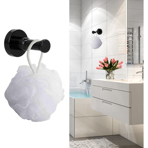Patères de style rétro, crochets en aluminium massif, convenant aux cuisines, salles de bains, dressings, balcons, noir classique. (1/5)