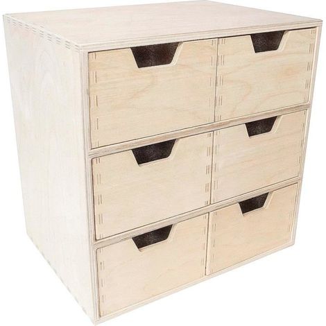 Organiseur de tiroir, 28,5 x 20 x 28,5 cm, en bois, pour ranger les petits objets de la maison.-AquaForge (1/4)