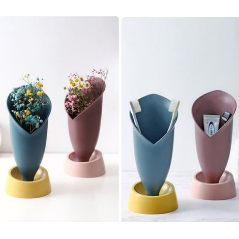 Porte ustensiles - Cuisine - Rangement multifonction - Plastique ABS - Design contemporain - Égouttoir intégré (1/4)