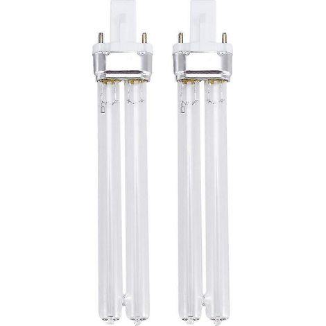 Lot de 2 lampes de désinfection ultraviolette UV de 11 W, ampoules de stérilisation UV pour stérilisateur d'aquarium (culot G23) (1/2)