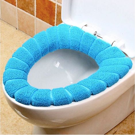 4367 Funda para la tapa del WC diámetro 30 CM calentito y cómodo para el asiento Color: Violeta (1/5)