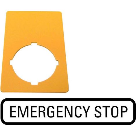 EATON Señal de PARADA DE EMERGENCIA amarilla, Accesorio, 216472