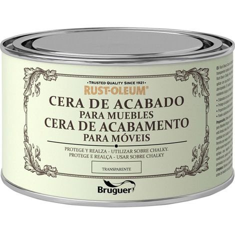 Cera per mobili trasparente con finitura gessata ruggine-oleo 0,4 l BRUGUER (1/2)