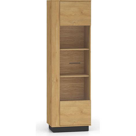 Vitrine 1 porte Ysia Bois et Noir (1/5)
