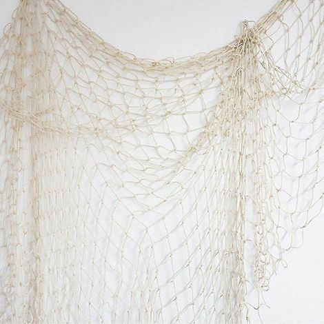 Filet de pêche en corde de chanvre 100x200cm, idéal pour la plage, les fêtes et la décoration de sécurité, bleu. (1/4)