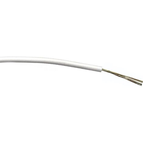 Fil électrique RS PRO BS4808 0,2 mm² 24 AWG, 1 kV c.a., PVC Blanc, 500m