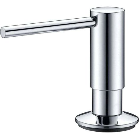 Soap Dispenser with 360° Swivel Spout - Top Refillable Liquid Soap Dispenser for Kitchen Sink - Chrome 300 ML (10 oz)