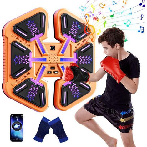 Machine De Boxe Musicale Bluetooth Lumières LED Boxing Machine Pour Enfant Et Adulte Jeux De Boxe Entraînement Maison Décompression (1/5)