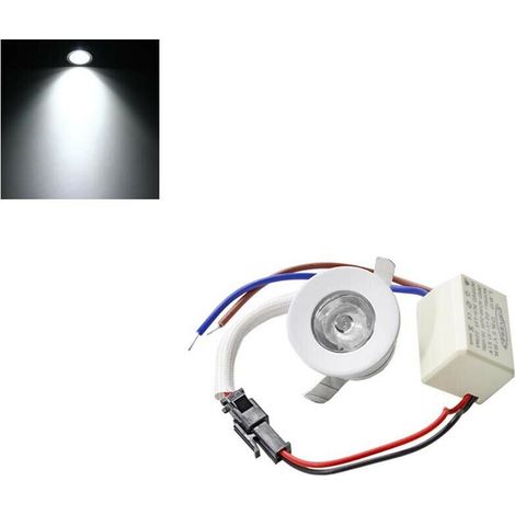 Faretto Led 1 W A Incasso Mini Punto Luce Bianca 6500k Bordo Bianco