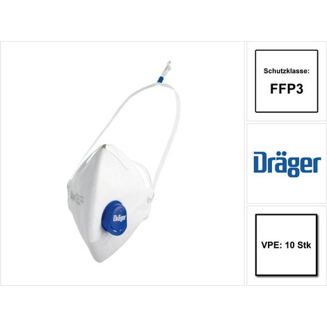 Dräger Safety Atemschutzmasken-Set, faltbar X-plore Serie 1700+, Filter: P3V 10 Stk (1/5)