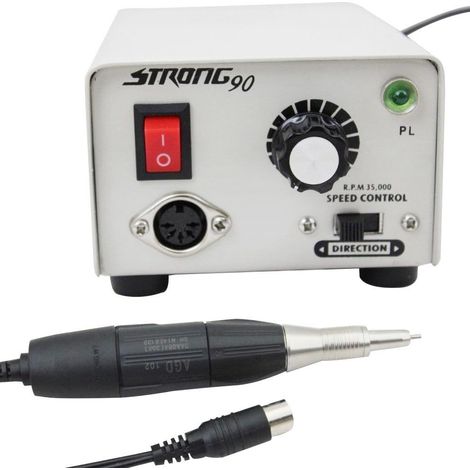 Labor Mikromotor 35kRPM, Professioneller Mikromotor Handstück mit Fußpedal Tragbare Elektro Mikromotor 220V Polieren Steuerungseinheit