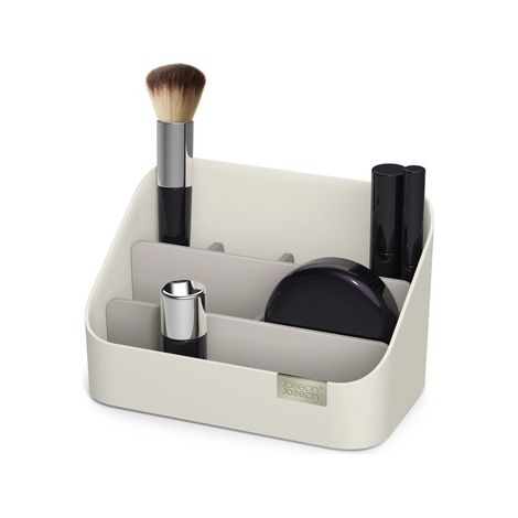 Viva Joseph Joseph, organizador escalonado de cosméticos, compartimentos ajustables, diseño compacto, tamaño 18 x 10.7 x 11 cm, color Shell, ideal para maquillaje (1/5)