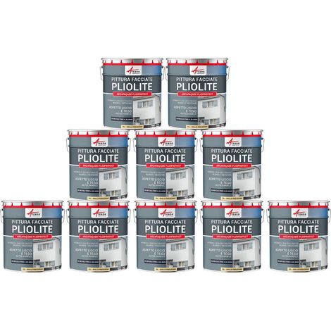 Pittura alla pliolite : per facciate e stucco - ARCAFAÇADE PLIOPROTECT - 10 x 10 L Giallo Paglia - RAL 085 90 30 - ARCANE INDUSTRIES
