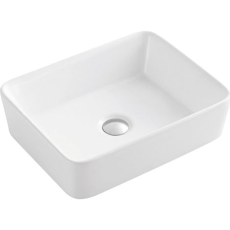 AQUORE 385374 QTRO 48 Lavabo Sobre Encimera Rectangular Blanco - ref: 0000385374