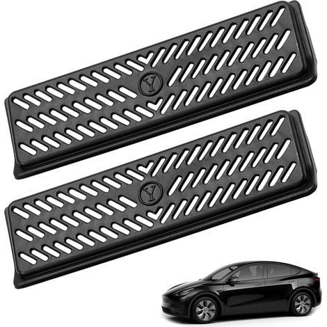 2 Pièces Tesla Model Y Accessoires 20 x 6 cm Protection de la Grille d'aération du Flux d'air Remplacement pour Tesla Model Y 2019—2023, Protections de Climatisation Sous les évents de Siège (1/5)