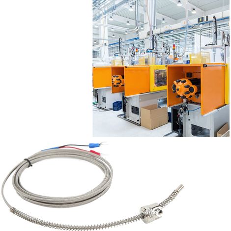BERM/Belme Edelstahl-Thermoelement, ungeerdete Klemme, Typ K, 2 Meter (1/5)