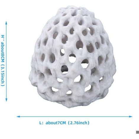 Cache pour crevettes d'aquarium, grotte refuge poreuse stable pour petits poissons et betta, accessoire de décoration pour bac à poissons (1/5)