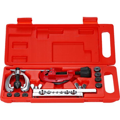 Kit de réparation pour tuyaux de frein et carburant, filière double évasement, outil de coupe et d'évasement, en cuivre (1/4)