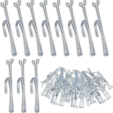 Filiyano-80 crochets métalliques pour rideaux - crochets de rideaux en acier inoxydable, supports de rideaux de porte (1/5)