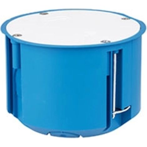 Unterputzdose aus Gips, tief, mit Deckel, blau P 80