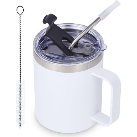 Tasse Isotherme - 1 Unité - Acier Inoxydable - Double Paroi Vide - Voyage Camping Bureau - 355 ml (1/5)