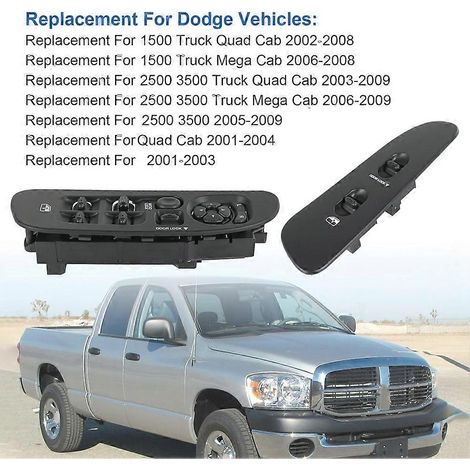 Fensterheber- und Heckscheibenschalter-Set für Dodge Ram 1500, 2500, 3500, Dakota, Durango 68171680AB, 56049805AB, 5HZ71XDVAD (1/5)