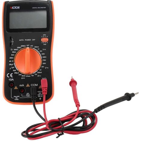 VC9208 Digitalmultimeter mit LCD-Anzeige zur Messung von Spannung, Strom, Kapazität und Widerstand sowie zur Temperaturmessung