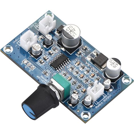 Amplificateur audio monocanal 6-15V avec plaque de réverbération pour microphone (1/5)