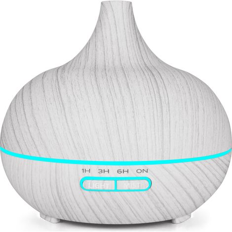 Humidificateur et diffuseur ultrasonique, 400 ml, minuterie jusqu'à 6 heures, 7 couleurs LED, fonction aromathérapie, ultra silencieux (1/5)