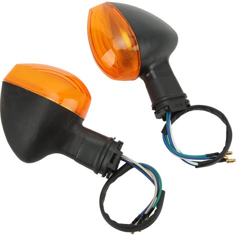 Paar vordere Motorradblinker, 12 V 6 W, kompatibel mit YZF R1 2009–2014, dunkelbraun (1/5)