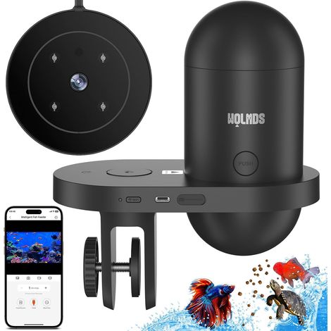 WiFi Distributeur Automatique de Nourriture pour Poisson, Caméra et App (1/5)