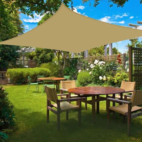 Waterproof Shade Sail 2x3m, Rectangular Shade Cloth UV Protection for Outdoor Garden Terrace Balcony (1/5)