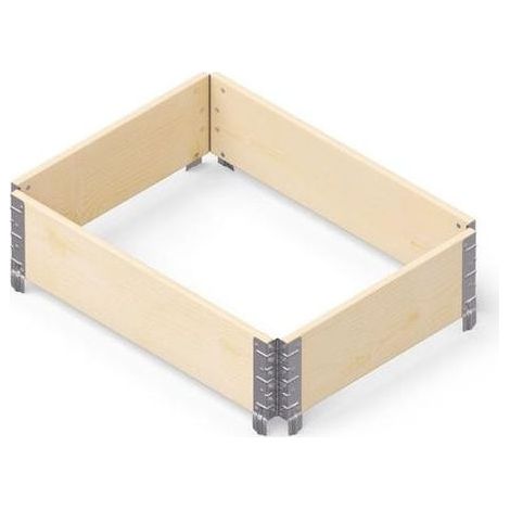 Kronus 0031 Garden Box Eco Fioriera Orto Rialzato Modulare Legno Pino Nordico PEFC 80x60 cm 85 L Acciaio Zincato colore Natural