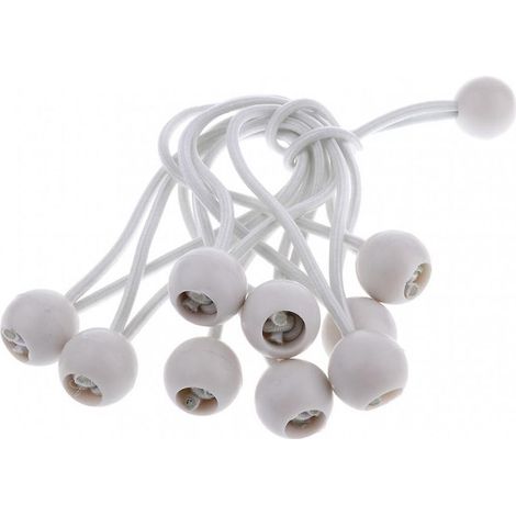 Packung mit 10 robusten, 16 cm langen schwarzen Gummibändern, ideal für Ballonbaldachine. (1/5)