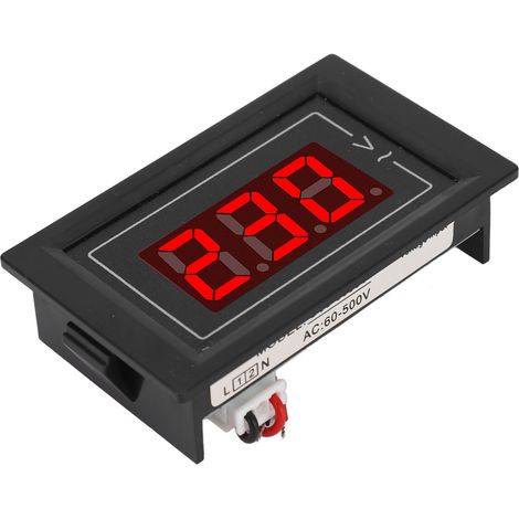 Digitales Wechselstrom-Anzeigegerät, kleines Bedienfeld, 1-Phasen-Voltmeter, Multimeter, AC 60–500 V (1/5)