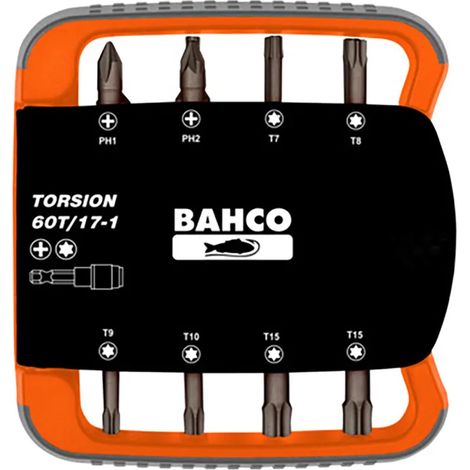 Punte per cacciavite Bahco 60t 17 pezzi torsione magnetico
