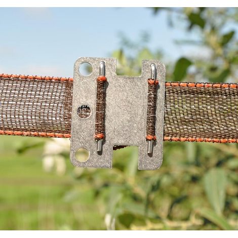 Connettore per Nastro/Fettuccia da 20/40 mm Confezione 5 Pz. in Acciaio Inox GALLAGHER per Recinzioni Elettriche (1/4)