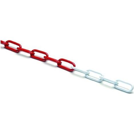 Cadena zincada bicolor blanco/rojo 30 m mm. 5 (1/2)