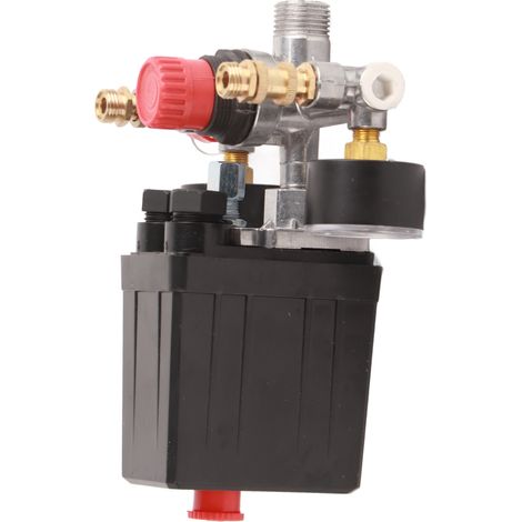 Ensemble commutateur de pression automatisé avec soupape pour compresseur d'air à orifice unique 90-120 psi 220V (1/5)