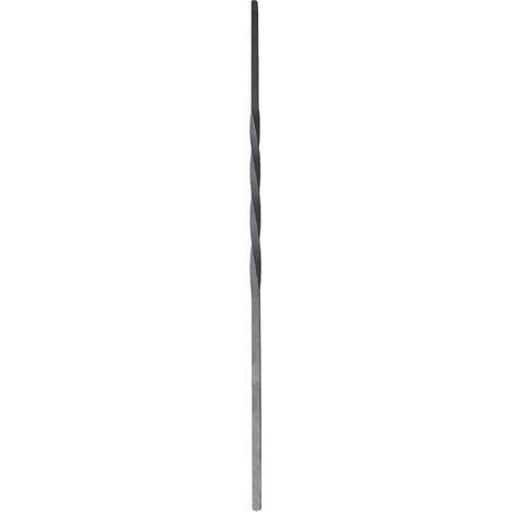 Barreau avec torsade centrale - Hauteur 1000mm carré de 16mm - Fer forgé - DECO FER FORGE