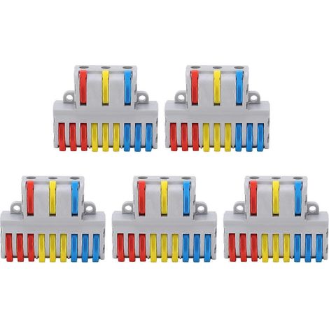 5-teiliger Drahtverteiler-Hebelmutter-Typ 9 auf 3 Schnellanschluss-Klemmenblock SPL-93