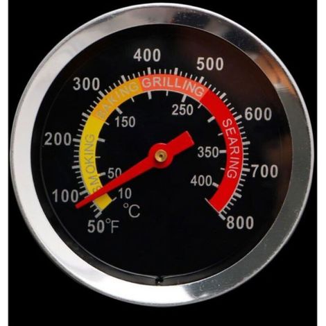 Thermomètre - Acier Inoxydable - Plage De Température 10 À 400 °C - Pour Barbecue Fumeur Et Cuisinière - 1 Pièce (1/5)
