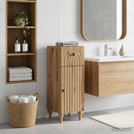 vidaXL Mobiletto da Bagno ALKMAAR Rovere Artigianale 30 x 31 x 80