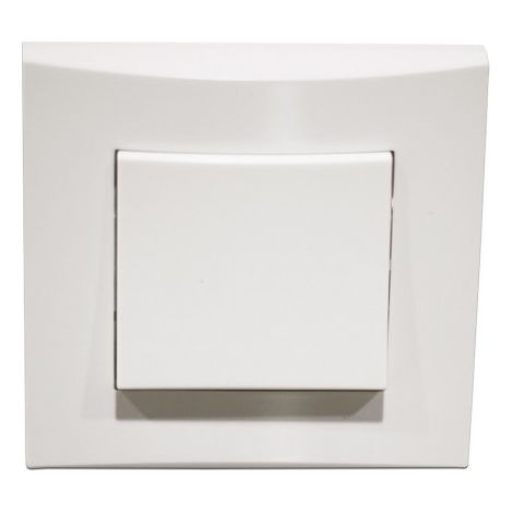 Poussoir blanc 10A O/F 250V encastré – Connexion rapide avec bornes automatiques – Fixation par vis – Plaque de finition incluse – Alternative Elec (1/3)