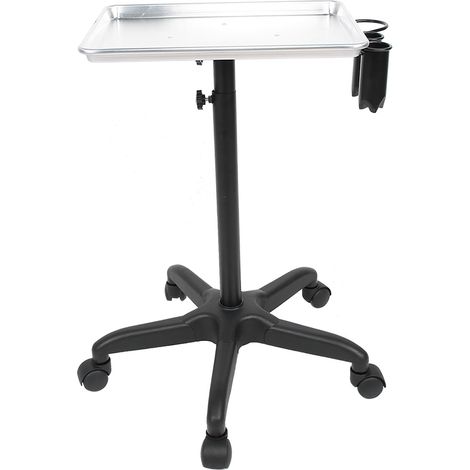 Chariot de Coiffure Réglable en Hauteur, Chariot Roulant en Alliage d'Aluminium pour Salon de Coiffure et Barbier, Support Mobile avec Plateau, Usage Professionnel (1/5)